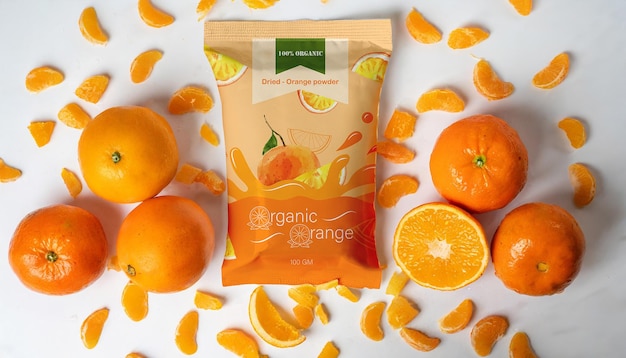 a bag of organic oranges and some oranges