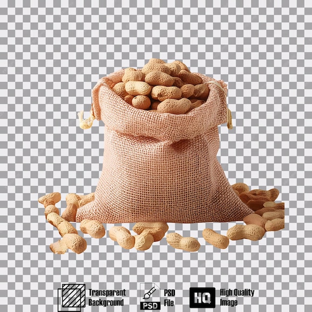 Bag of Peanuts on transparent background 4