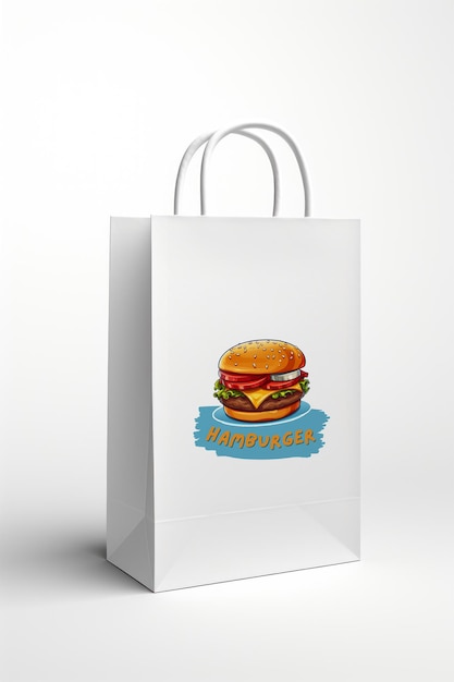 a bag that says burger restaurant on it