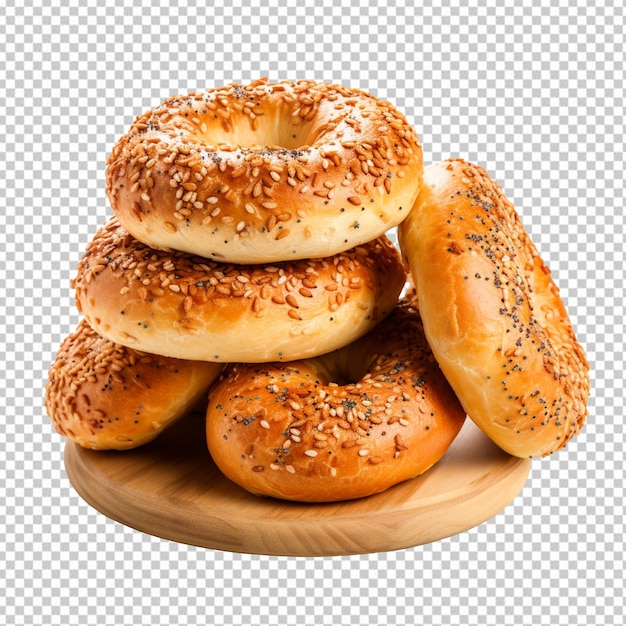 Bagels isolated on transparent background