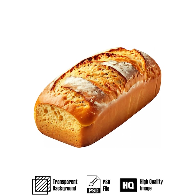 baguette isolated on transparent background