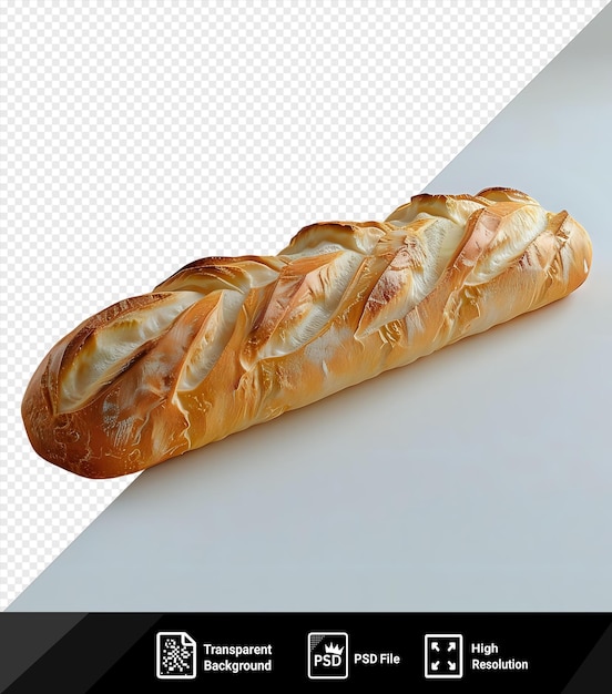 baguette model from japanese clay on a transparent background png psd