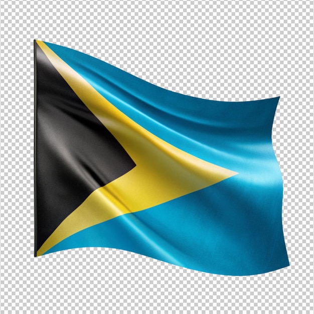 PSD a bahamas flag on white background