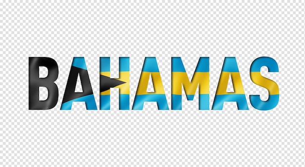 Bahamian flag text font