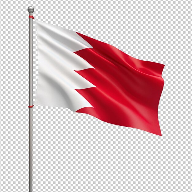 PSD bahrain flag on transparent background