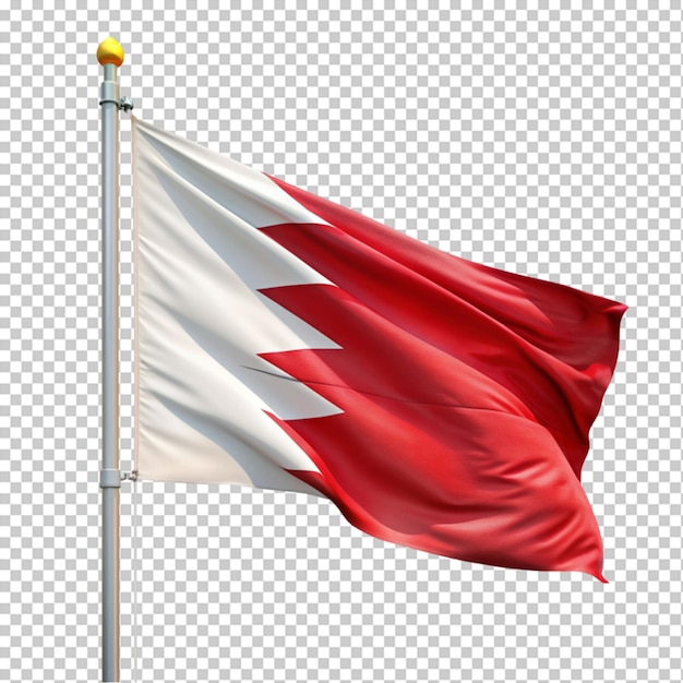 Bahrain flag on transparent background