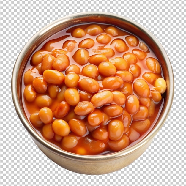 PSD baked beans on transparent background