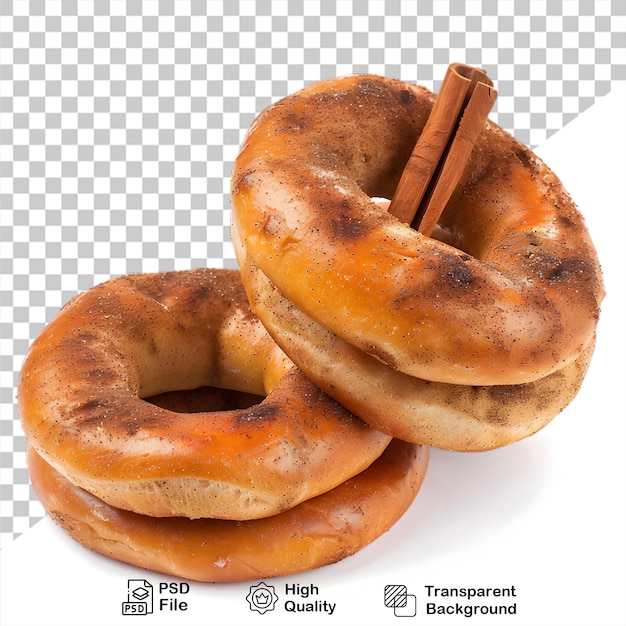 baked doughnuts isolated on transparent background