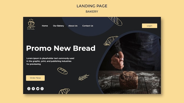 Bakery ad landing page template