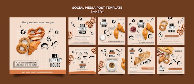 Bakery products social media post