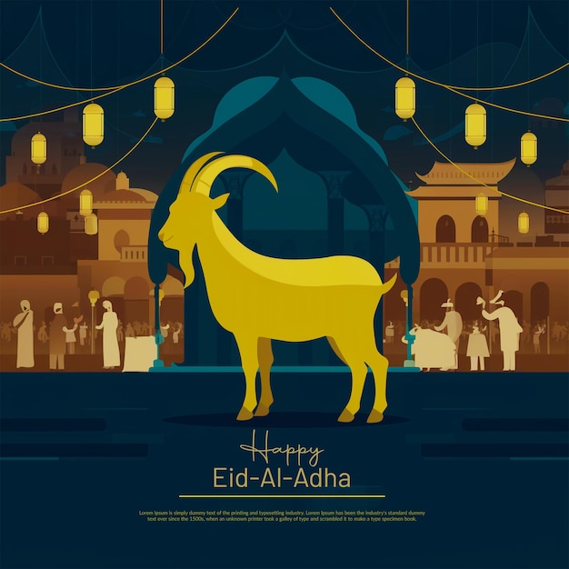 Bakrid eid al adha mubarak template design