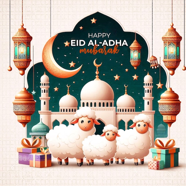 Bakrid eid al adha mubarak template