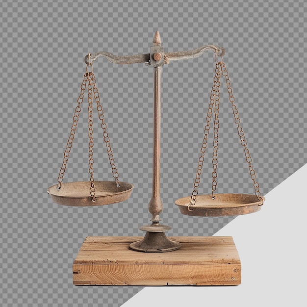 Balance scale png isolated on transparent background