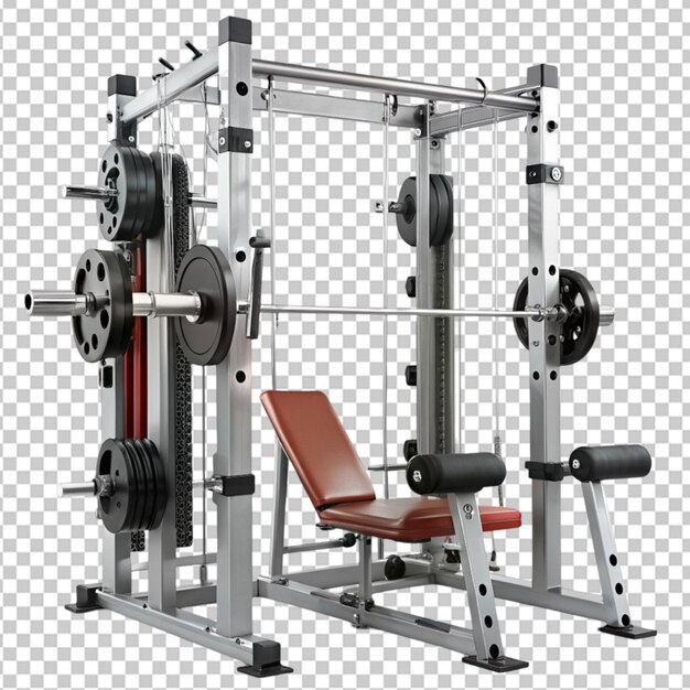 PSD balanced smith machine on transparent background