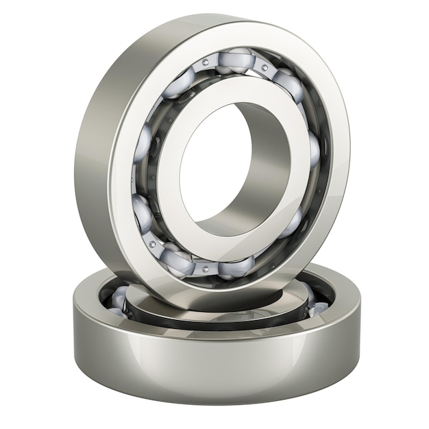 PSD ball bearings 3d rendering isolated on transparent background