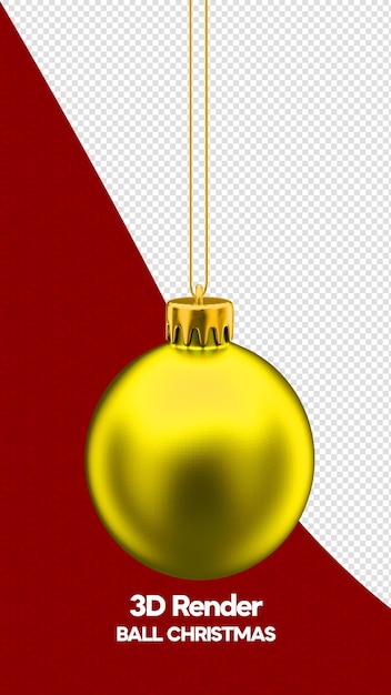 Ball Christmas baubles in realistic 3d render