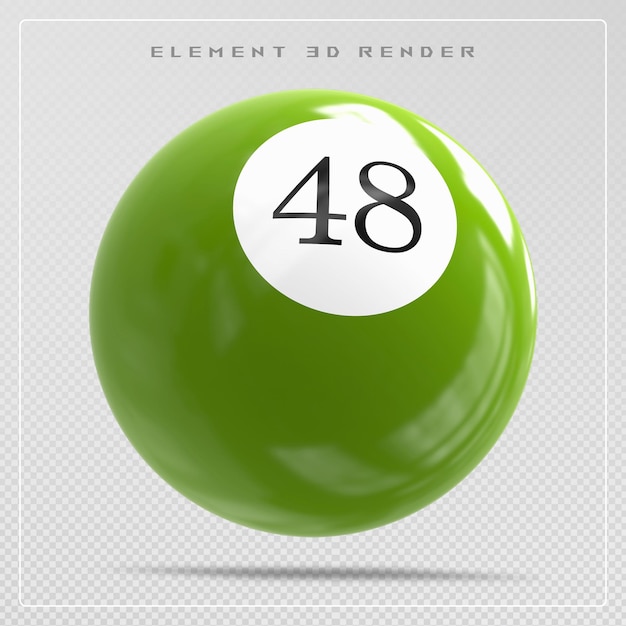 PSD ball green number 48