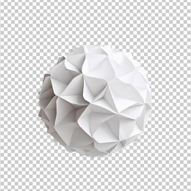 a ball of paper isolated on transparent background on white background