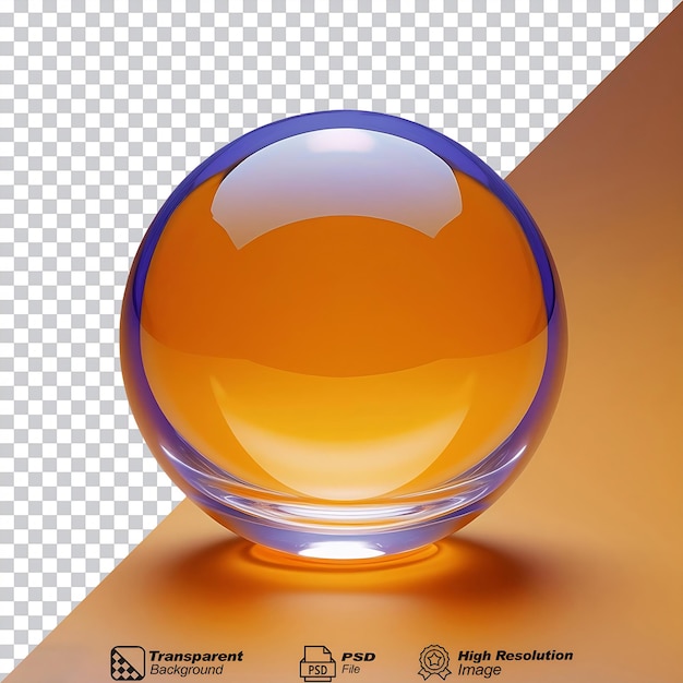 Ball Symbol Glass isolated on transparent background