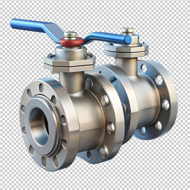 PSD a ball valves isolated on white background