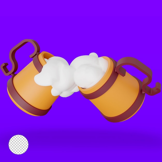 Baller Beer 3D Illustration Octoberfest