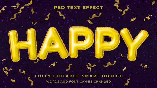 Balloon Shiny Editable Text Effect