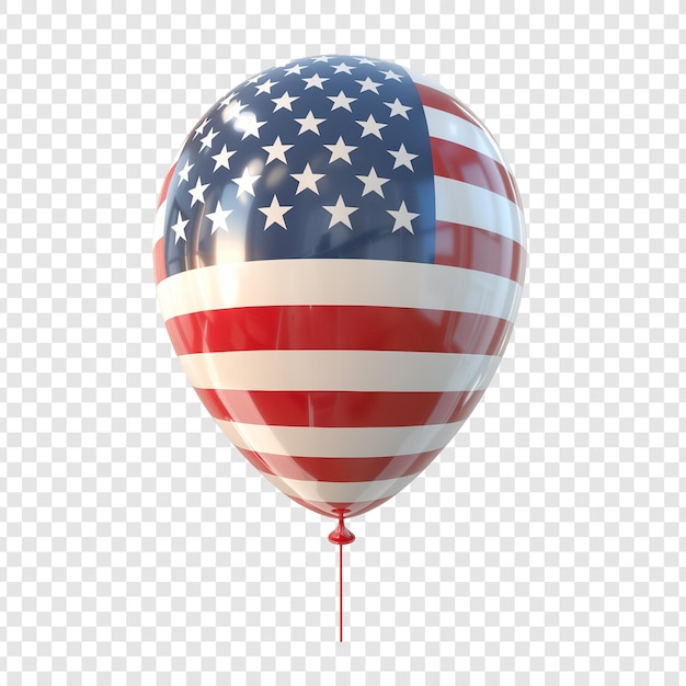 PSD a balloon with the flag on it