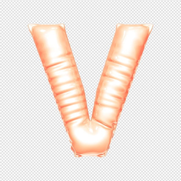 A balloon with the letter v on it