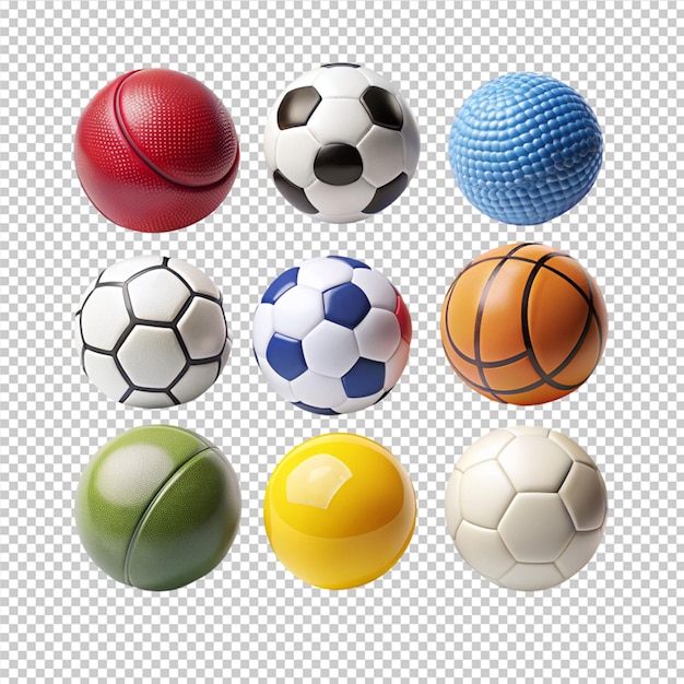 PSD balls set vector illustration