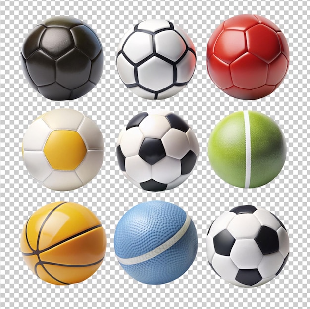 balls on transparent background