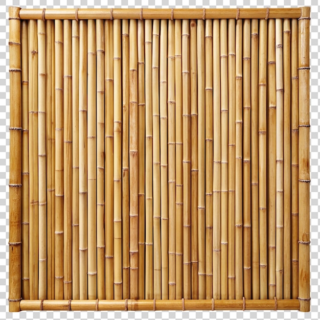 PSD bamboo panel isolated on transparent background