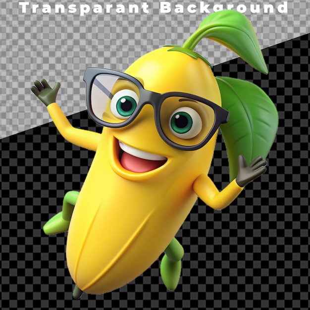 Banana character isolated