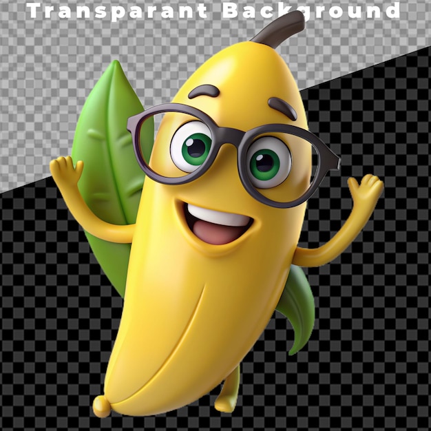 Banana character isolated