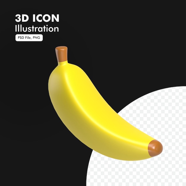 banana fruit 3d icon