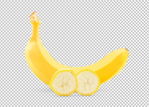 Banana isolated on alpha layer