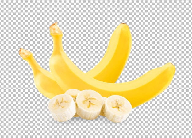 Banana isolated on alpha layer