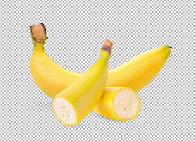 Banana isolated on alpha layer