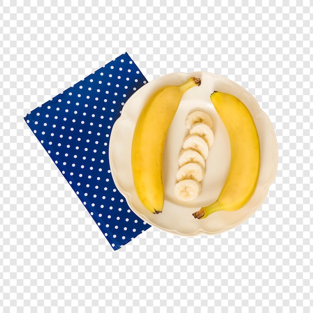 Banana isolated on transparent background