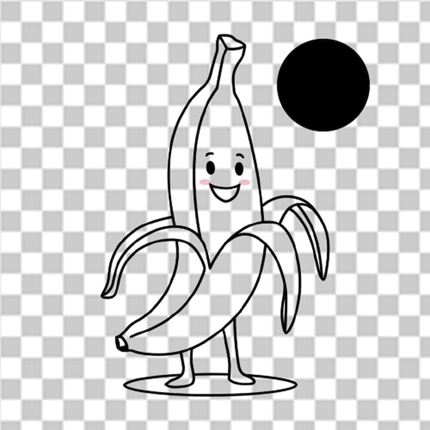 a banana with a smile on its face sits on a white background