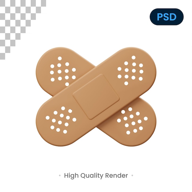 Band Aid 3D Icon Premium Psd