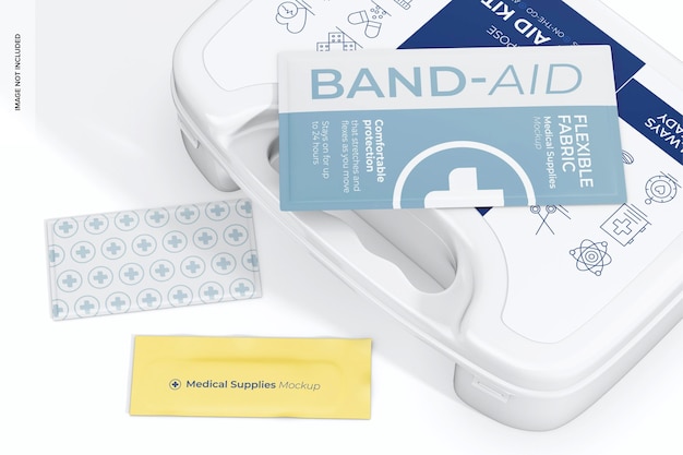 Band Aid Set Mockup