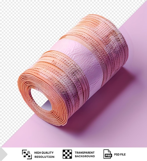 PSD bandage on pink background with shadows and hole