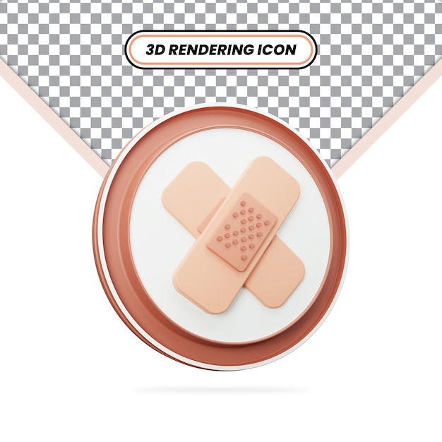 Bandages 3D Rendered Medical Patch Icon