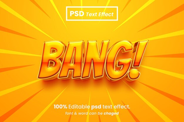 Bang editable 3d text effect