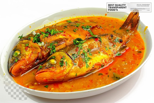 Bangali Hilsa Curry Ilish Bhapa A Traditional Bengali Dish Made with Hilsa Fish on transparent b