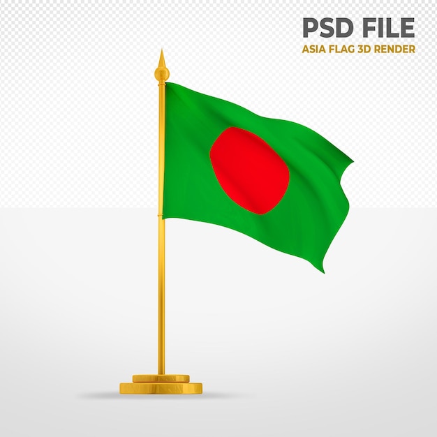 Bangladesh Flag 3D Style