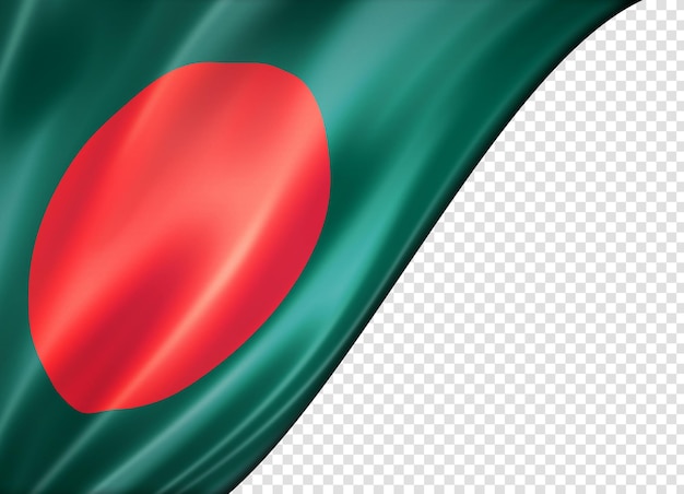 Bangladesh flag isolated on white banner