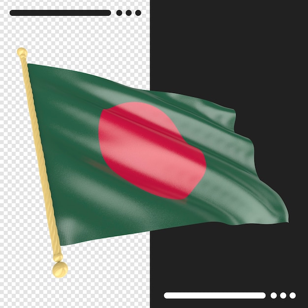 Bangladesh flag rendering isolated