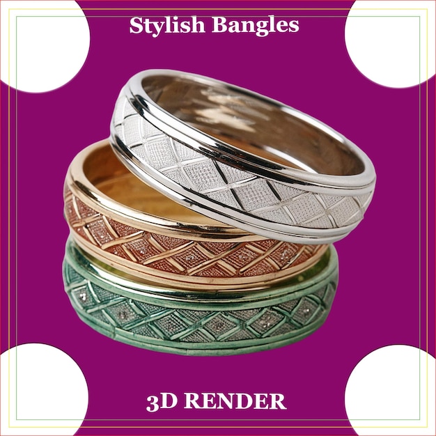 Bangles with White Background