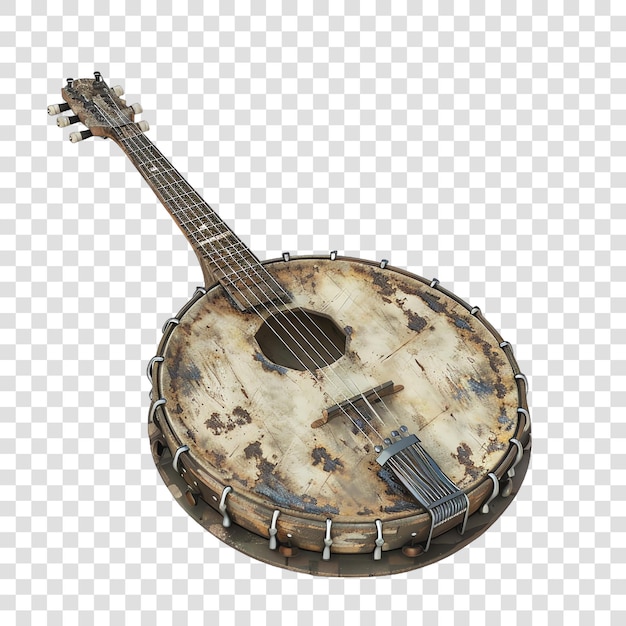 PSD banjo realistic isolated on transparent background